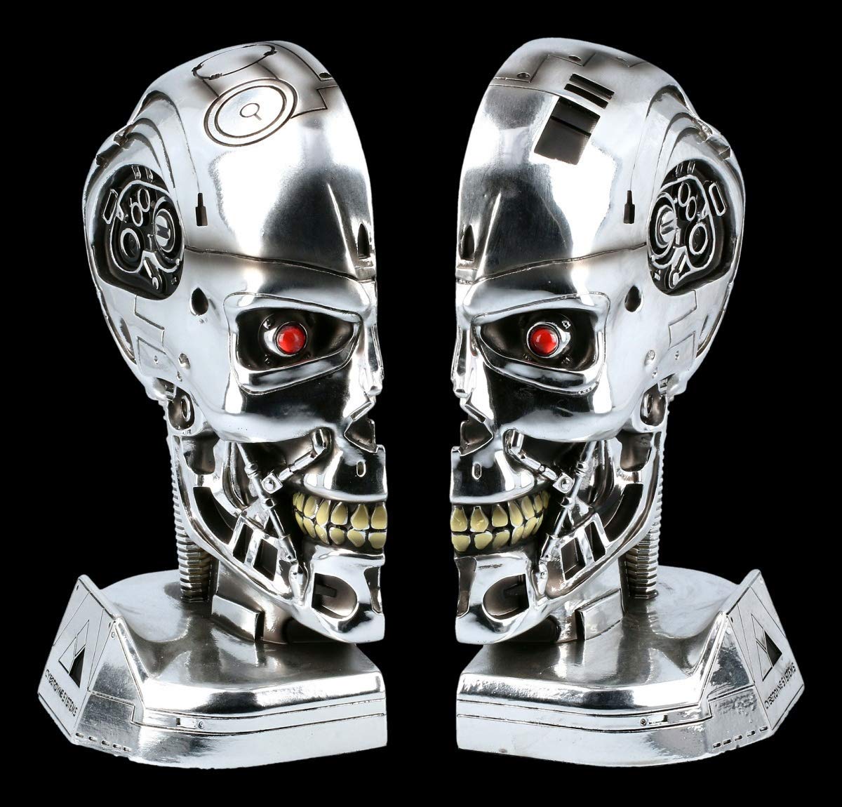 Fantasy Buchstützen - T-800 Terminator 2 | Deko-Artikel, Deko-Figur, inkl. Geschenkverpackung, H 18 cm