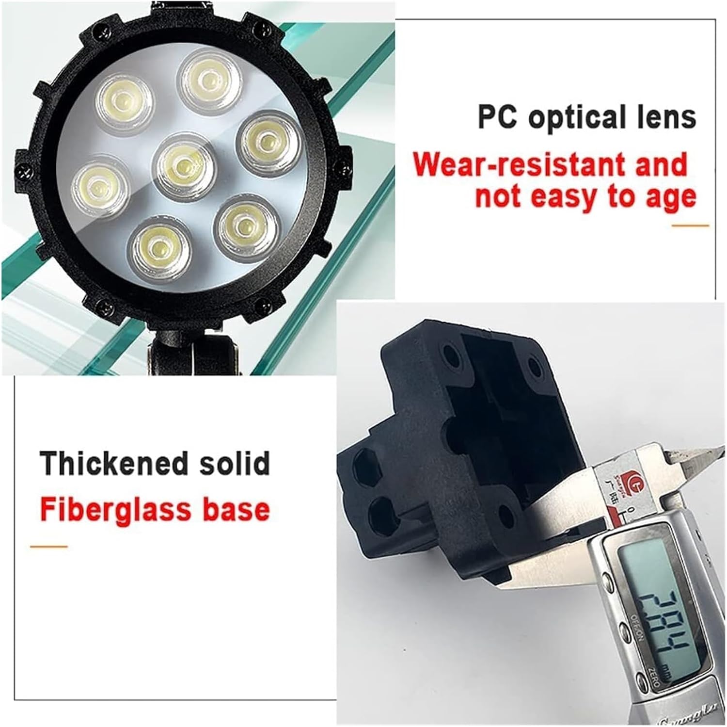 12W LED Work Light Waterproof IP68 Adjustable High Brightness for Machine Tools Automotive Repair Industrial Use(24v,1135mm)