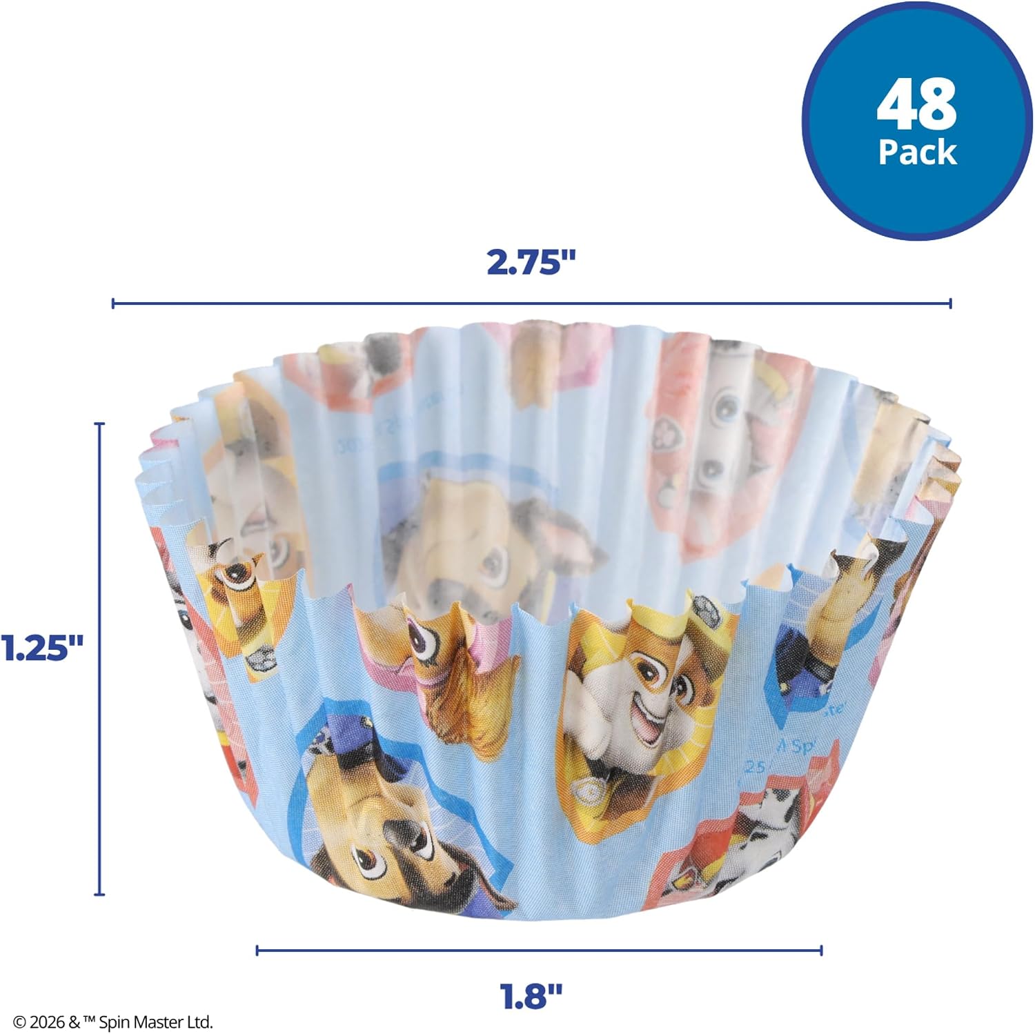PAW Patrol Baking Cups | 48 Pack Cupcake Liners
