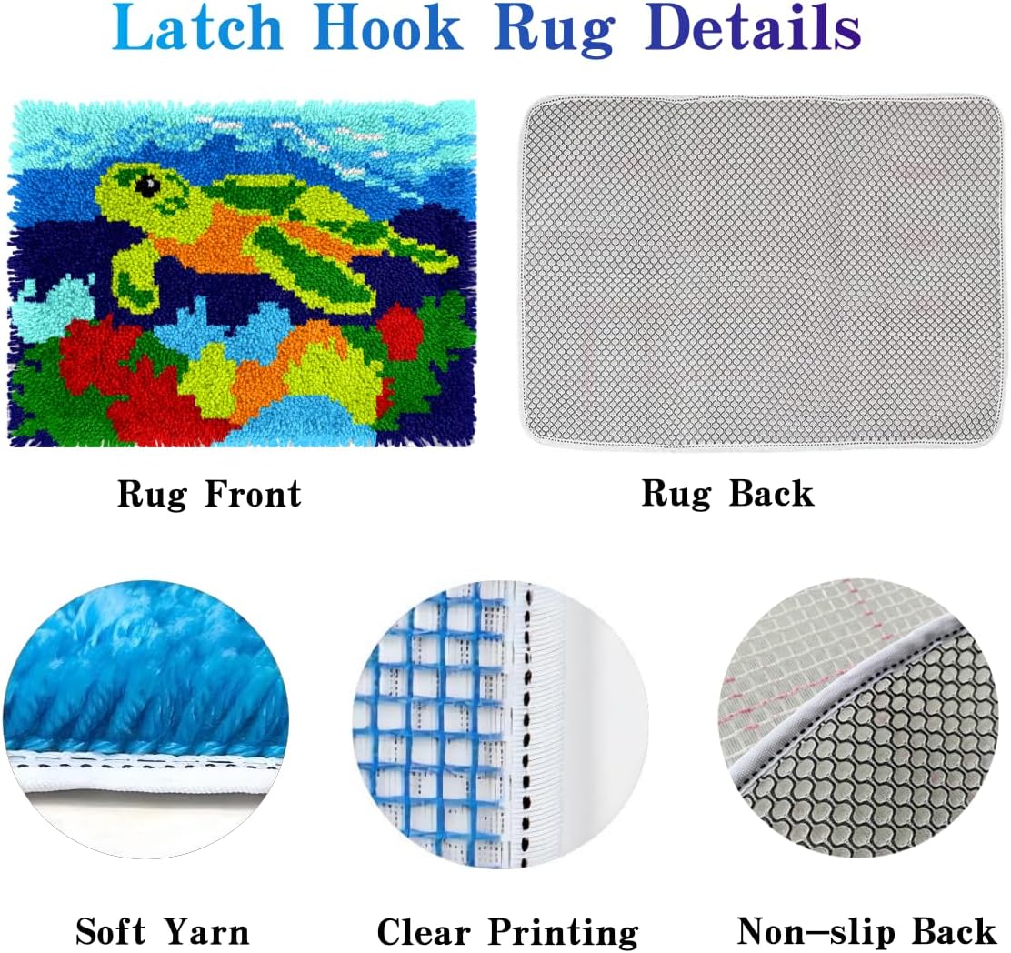 Latch Hook Rug Kit Dachshund Shorthair Dog Puppy Wear Flower Wreath with Pre-Printed Mat Cover DIY Cushion Crochet Yarn Hooking Craft Set for Floor Decor 38x52cm