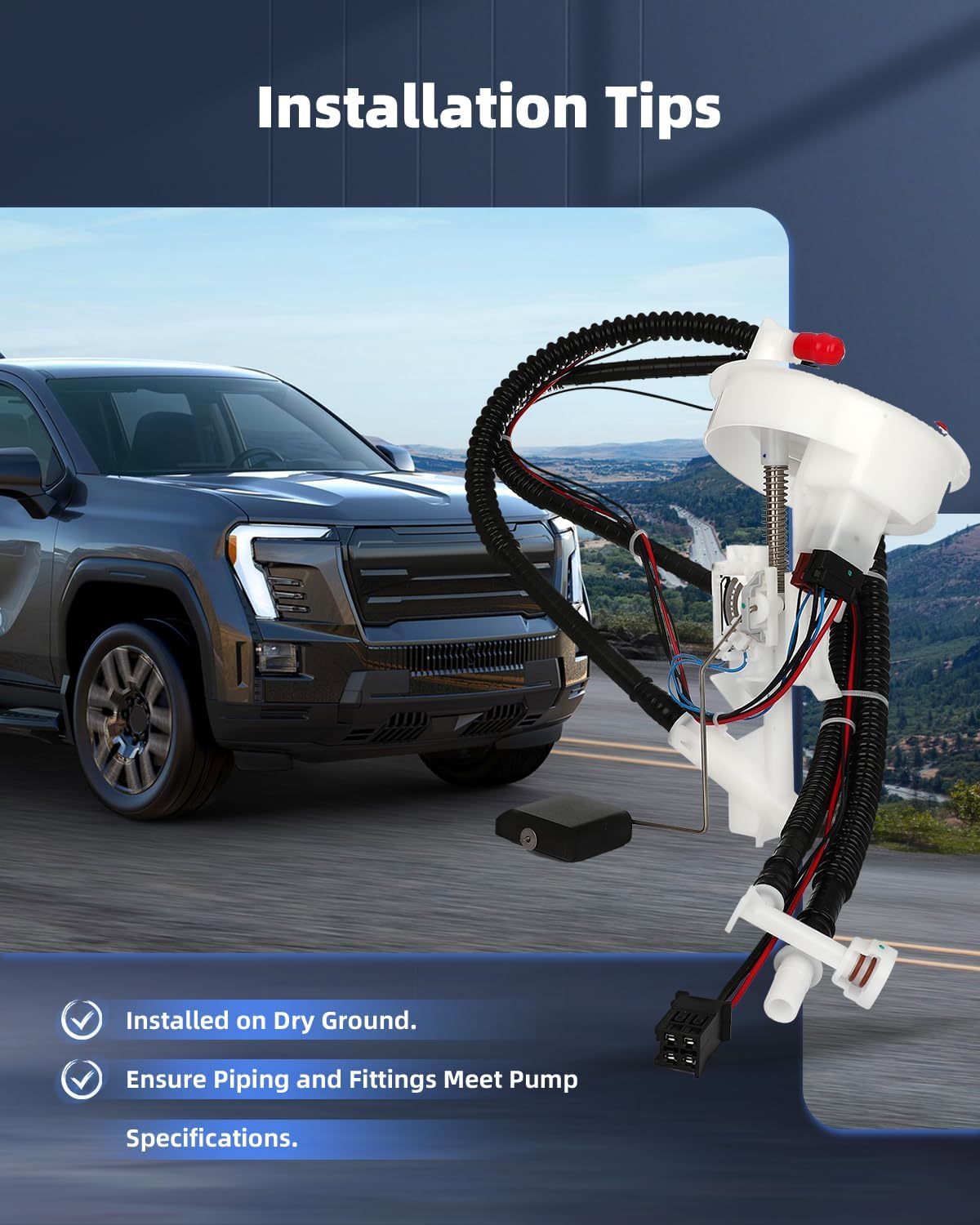 ECCPP Fuel Pump Assembly Sending Unit Replacement for Mercedes-Benz C230, C240, C280, C32 AMG, C320, CLK320, CLK55 AMG, 5 Pins, Petrol Left Side, Replaces 2034701741
