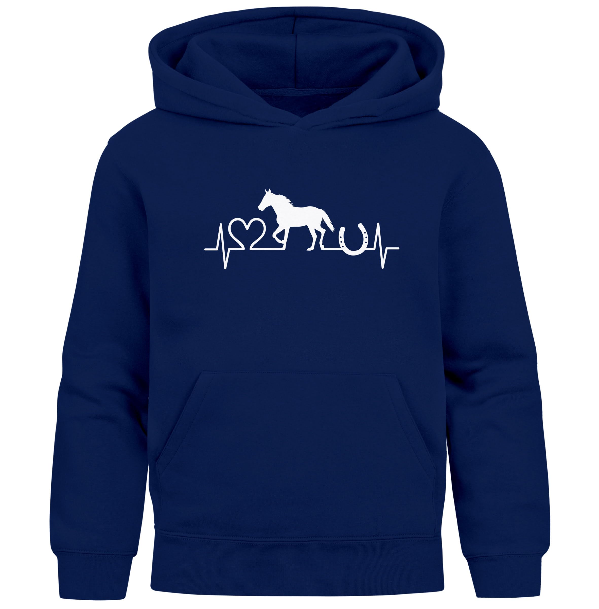 SpecialMe® Kinder Hoodie Mädchen Pferde Print Aufdruck Mädchengeschenke Reiterin Pferdeliebhaber Pferdemädchen