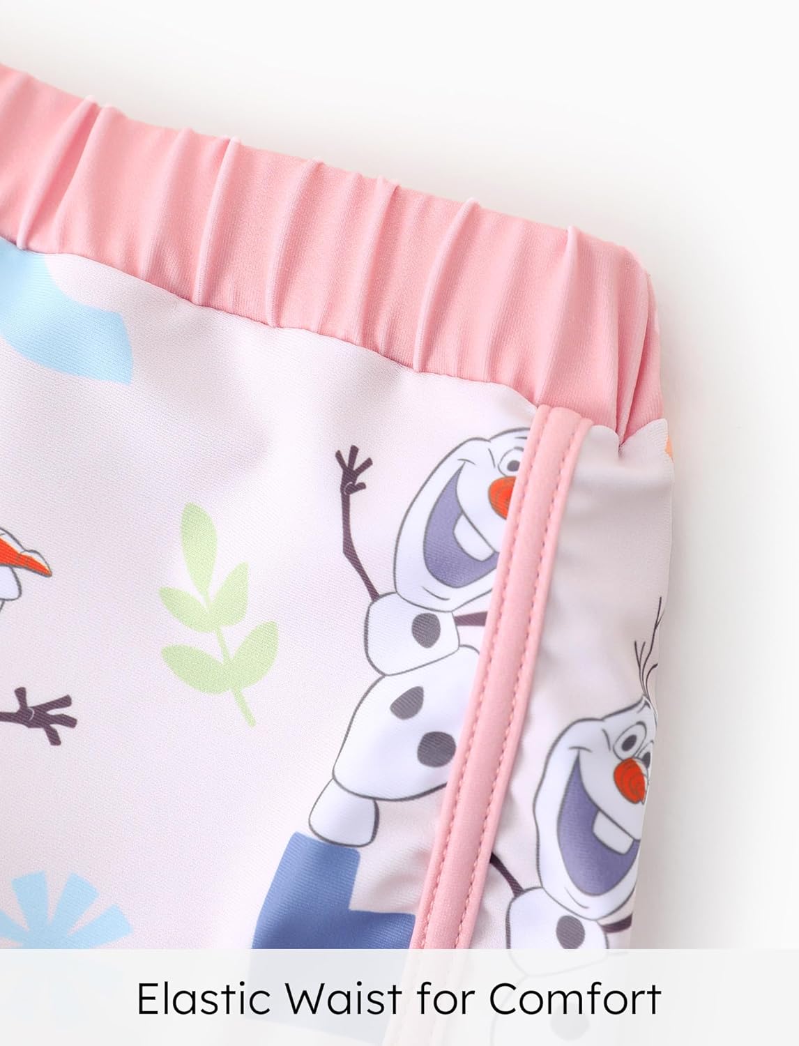 Disney Frozen Elsa Princess Girls Two Piece UPF 50+ Protection Quick-Dry Short Sleeve Swim Sets Rashguard Bathing Suit - Image 6