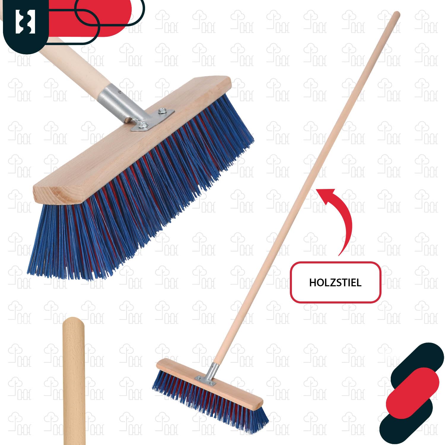 KOTARBAU® Set pala da neve con manico in legno, guanti caldi, pala da neve, pala da neve, pala con manico, Pala da neve con manico telescopico/scopa da strada/raschietto per ghiaccio/guanti