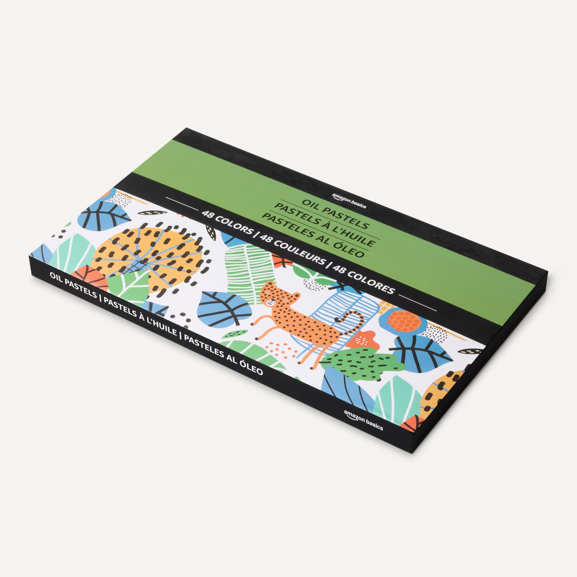 Amazon Basics - Juego de pasteles al óleo suaves para artistas, principiantes, estudiantes, profesores, 1 unidad, 48 colorese