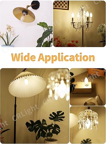 Miniatura 5 de CRLight Bombilla LED regulable de 6 W, 3200 K, blanco suave, equivalente a 60 W, 600 lúmenes, base E12, bombillas de filamento LED, bombillas Edison