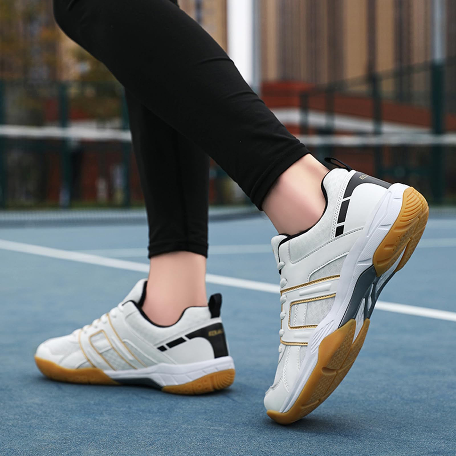Unisex Tenis - Bádminton - Calzado de Deporte de Malla Transpirable para Corte y Vida Diaria