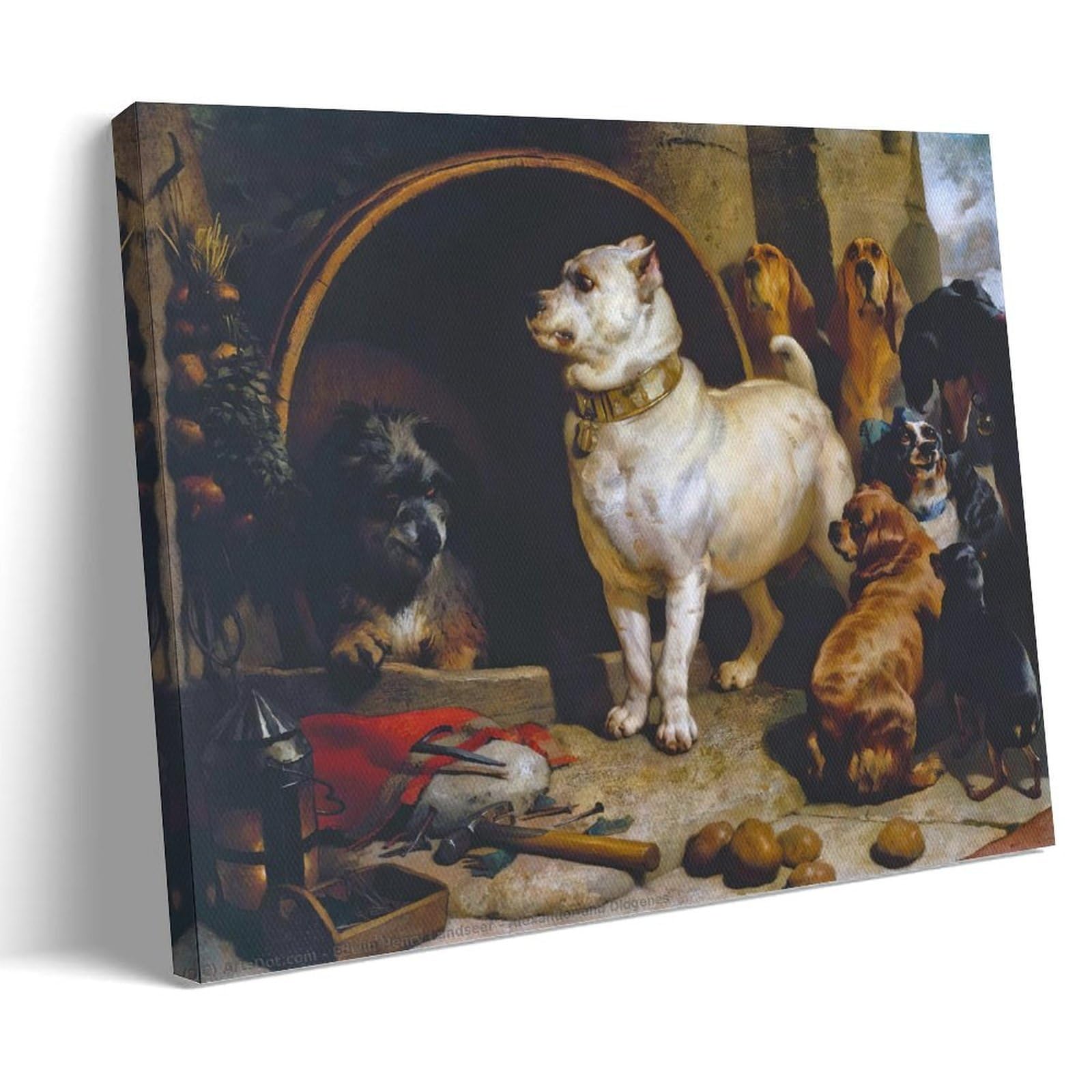 SXDMOUBK Alexander And Diogenes By Edwin Landseer Poster Decorative Painting Print Picture Canvas Wall Art Bedroom Office Living Room Decoration 24x36inch(60x90cm)