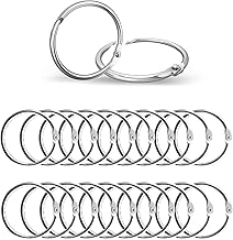 CZ Store® - 100 x 25 mm metal key rings for books/notebooks/scrapbooking/articulated rings for school/office/home/creative hobbies (20)
