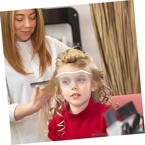 Miniatura 4 de NUOBESTY 50 piezas de escudo facial de corte de pelo para niños y niñas y adultos, suministros ligeros de corte de pelo para salones y uso doméstico