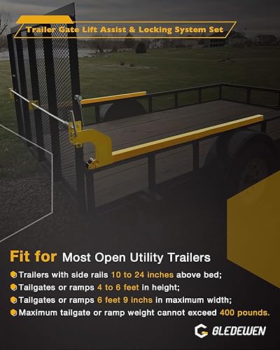 Vista 38 de Gledewen Kit de reemplazo de rodillos de asistencia de elevación de remolque, compatible con kit de asistencia de elevación de portón trasero