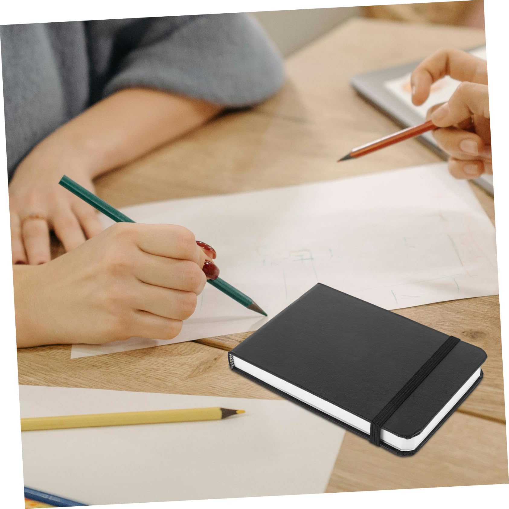 VILLCASE 3 Mini Cuadernos De Bocetos Artísticos Papel De Acuarela Y Rotuladores Para El Hogar Y La Oficina.
