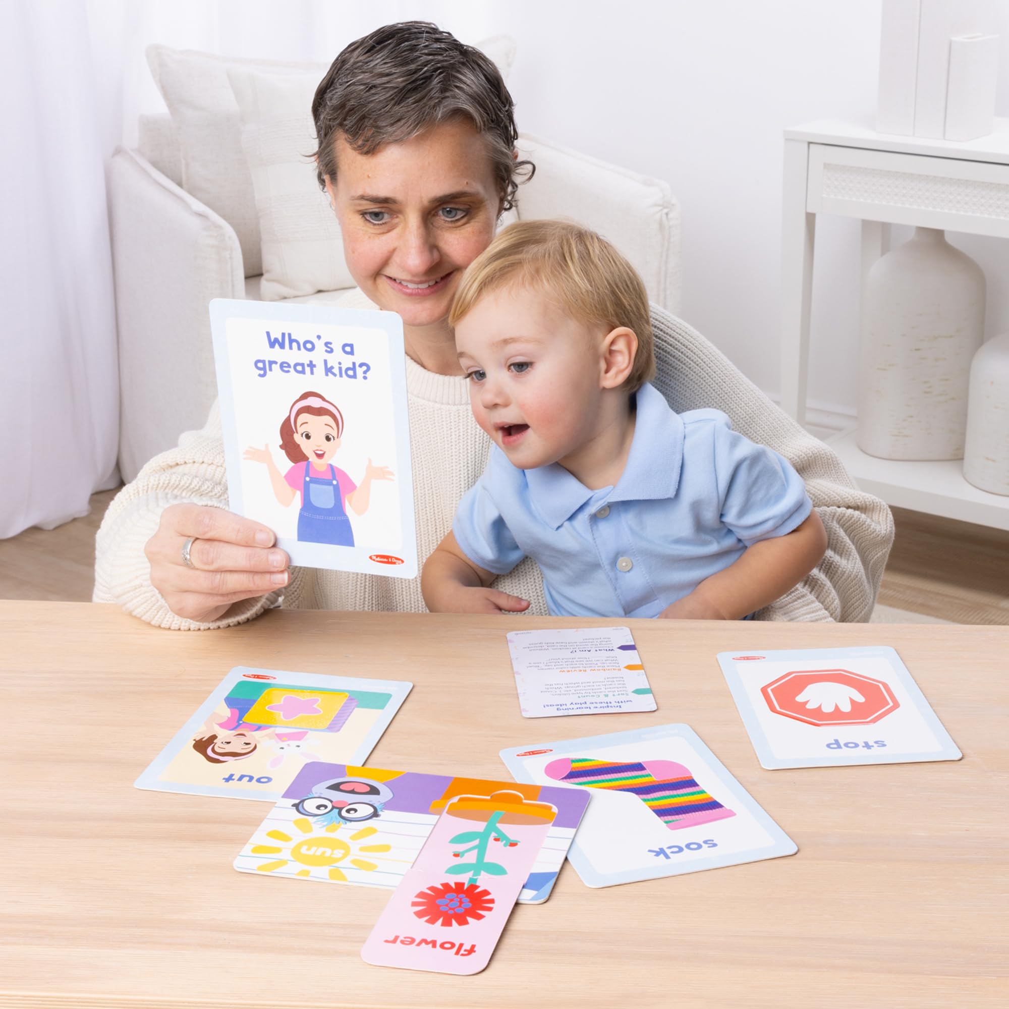Melissa & Doug® Ms. Rachel™ First Words - Flashcard sensoriali, giocattolo educativo per bambini e bambine