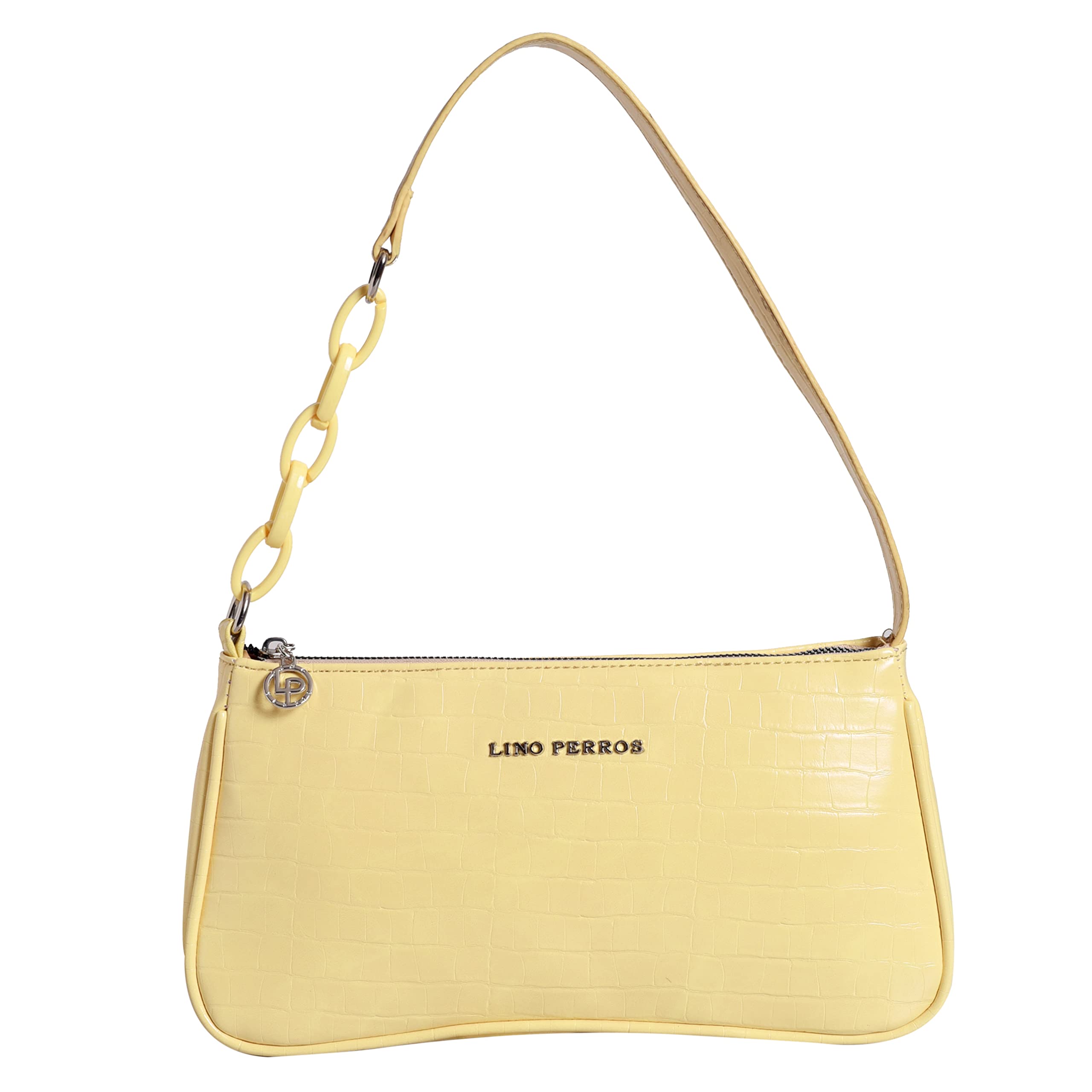 Lino Perros women fancy shoulder bag (YELLOW) (B09P698RTV) Amazon Price History, Amazon Price Tracker