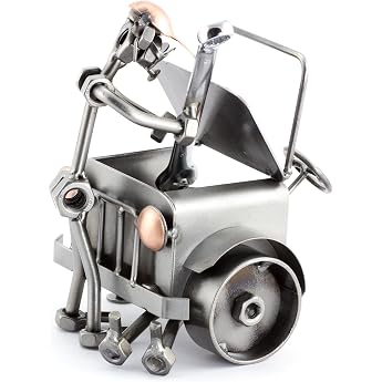 Steelman24 car mechanic screw figurine made in Germany handmade gift idea metal figure metal man Made in Germany handmade gift idea steel figure metal figure