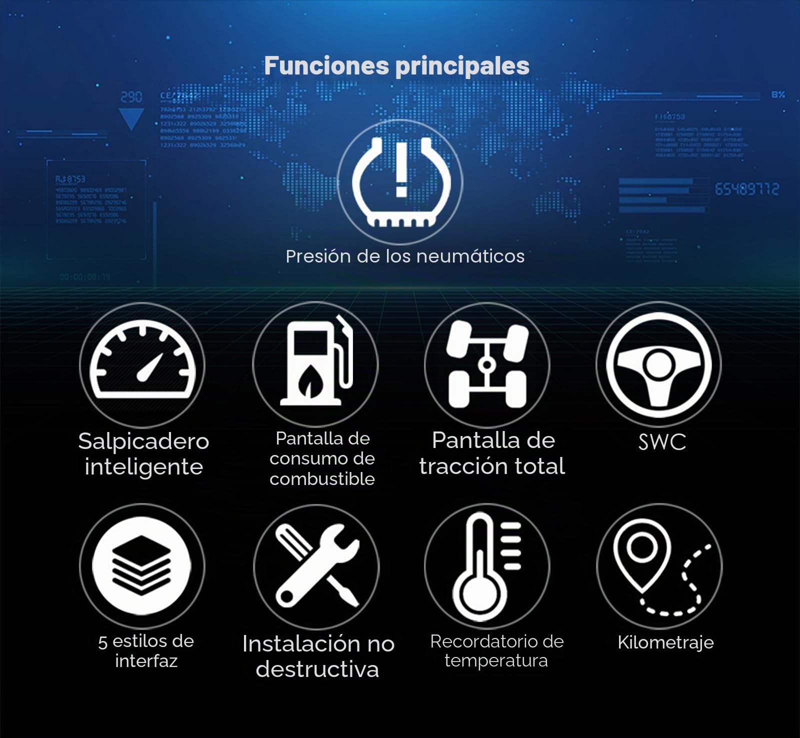 Cuadro de Instrumentos Digital LCD 12,3 pulgadas 5-UI para Mercedes Benz Clase A W176 Clase GLA X156 Clase CLA C117, Panel de Instrumentos Digital 4-Core, Admite TPMS, Temperatura Aceite y SWC