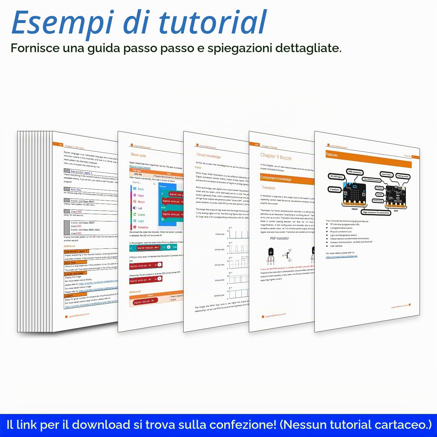 Freenove Basic Starter Kit for BBC micro bit (V2 Included), 179-Page Detailed Tutorial, 162 Items, 27 Projects, Blocks and Python Code