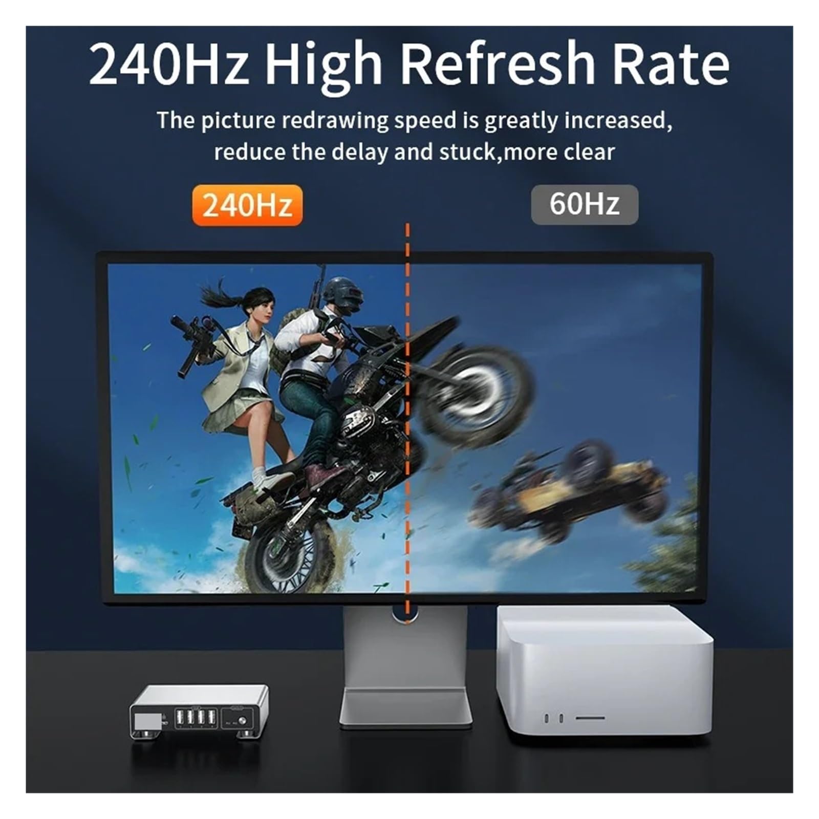 Convertitori video, Switch KVM USB C tipo C a DP KVM Switcher 4K 144Hz 2 PC che condividono display, stampante, tastiera e mouse, convertitore U Disk(USB C to HDMI)