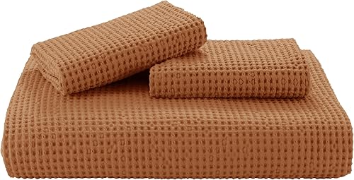 Miniatura 9 de Bedsure Funda de edredón de algodón King  100% algodón tejido de gofre, funda de edredón color avellana tamaño King, GentleSoft y juego de cama