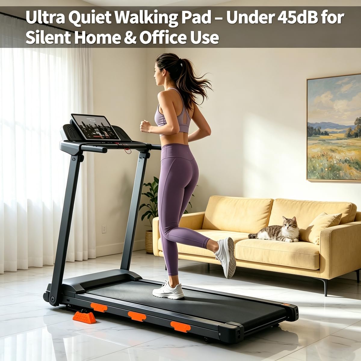 Tapis Roulant Salvaspazio con Inclinazione 15%, Tapis Roulant Elettrico 12KM/H, Pieghevole da Casa con Motore da 3.0 HP e Display LED, Carico Massimo 159KG