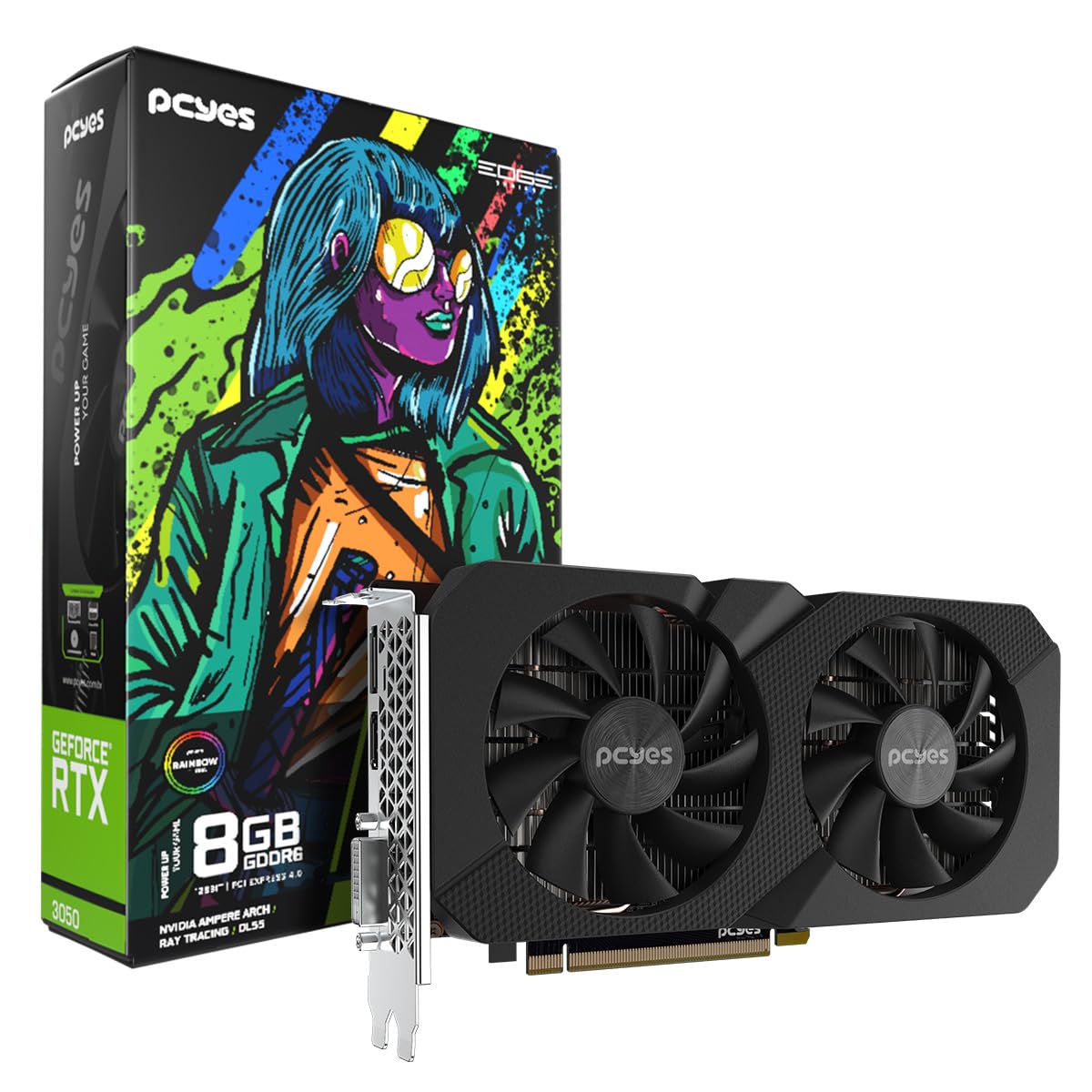 【etc_mail】NVIDIA GeForce RTX 3050 GPU NVIDIA GEFORCE RTX 3050 8GB GDDR6 128BIT PROJETO EDGE