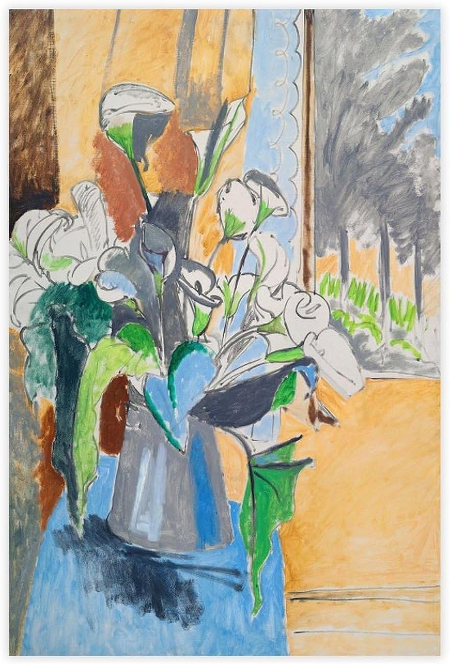 Waeta Rnvzx Henri Matisse Poster bouquet of Flowers on A Veranda Abstract Painting Canvas Art Prints Henri Matisse Wall Art For Home Decor Picture 40x60cm No Frame