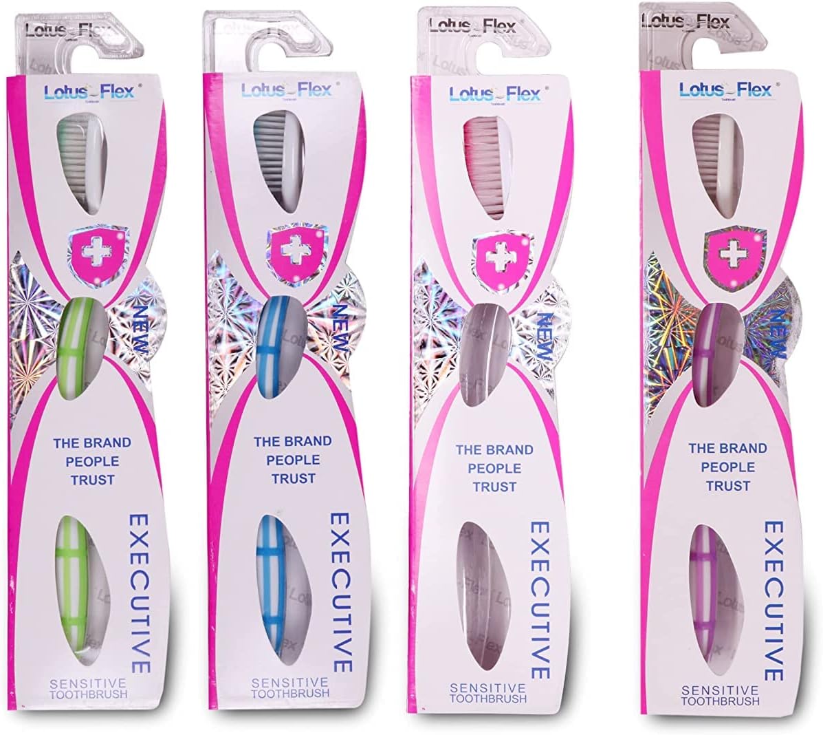 Lotus Brush Flex Ultra Soft Toothbrush for Kids and Children with Soft Grade – Flexible Bristles for Gentle Teeth Cleaning, Comfortable Grip Handle Daily Oral Care (Multicolor, Pack of 4)