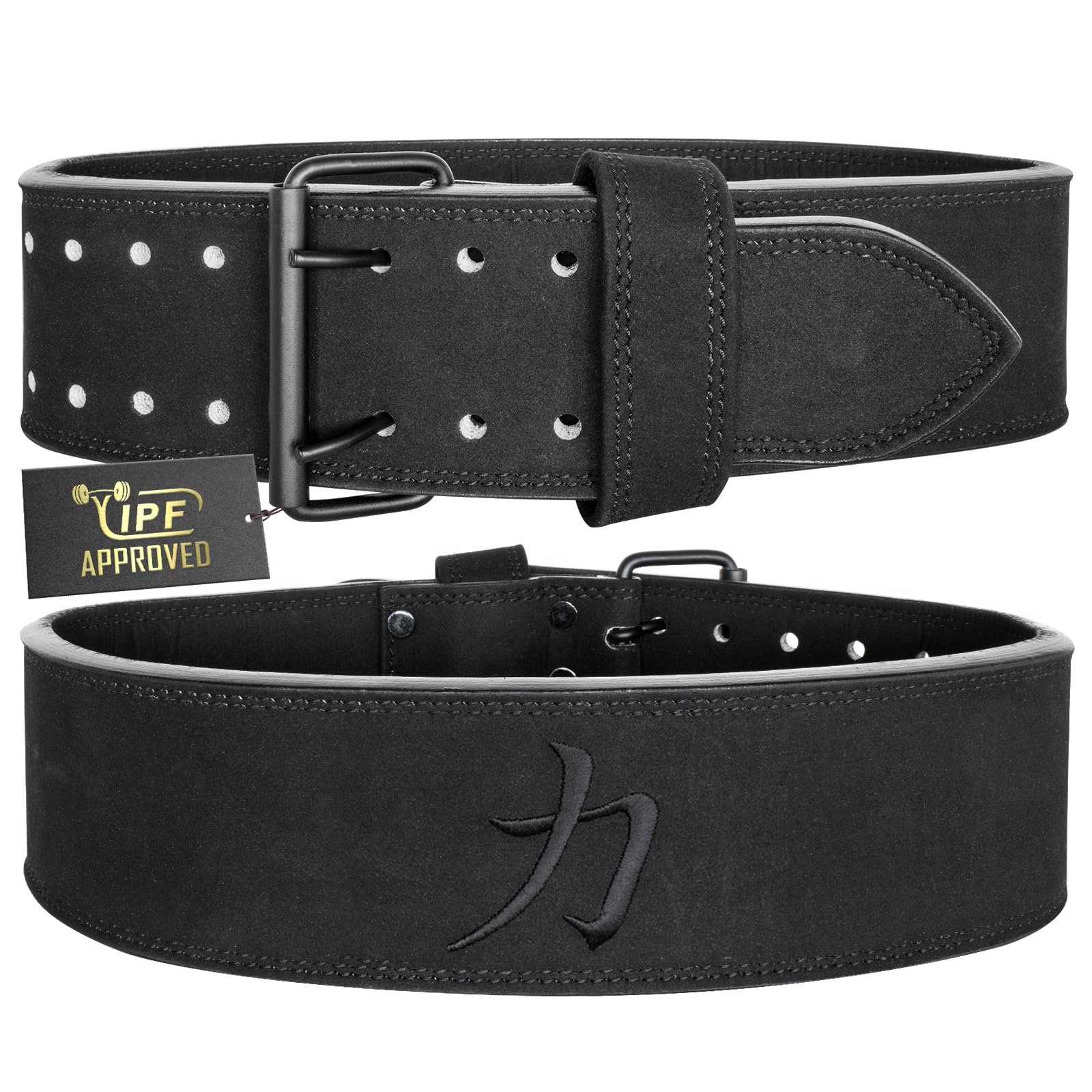 Strength Shop10mm Double Prong Buckle Belt ALL BLACK - IPF APPROVED
