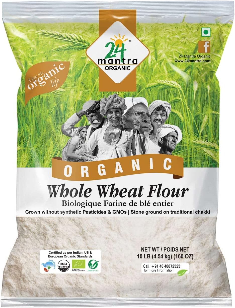 Organic Whole Wheat Flour (Atta) - 10 Lbs