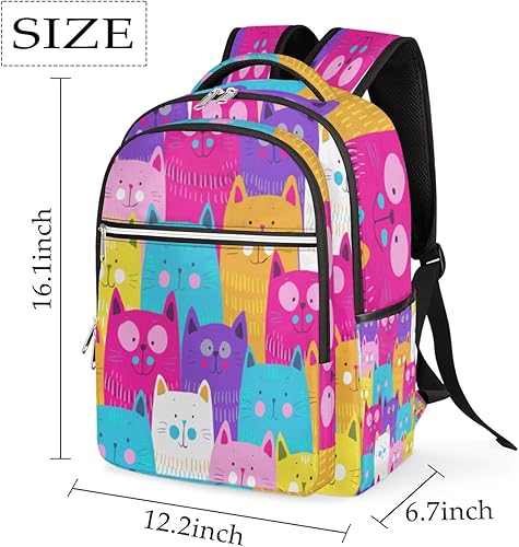 Miniatura 3 de Smart Cartoon Cat Travel Laptop Backpack for Women Lightweight Laptop Bag Fits 15.6 inch Laptop Durable Travel Backpack Casual Daypack for Work
