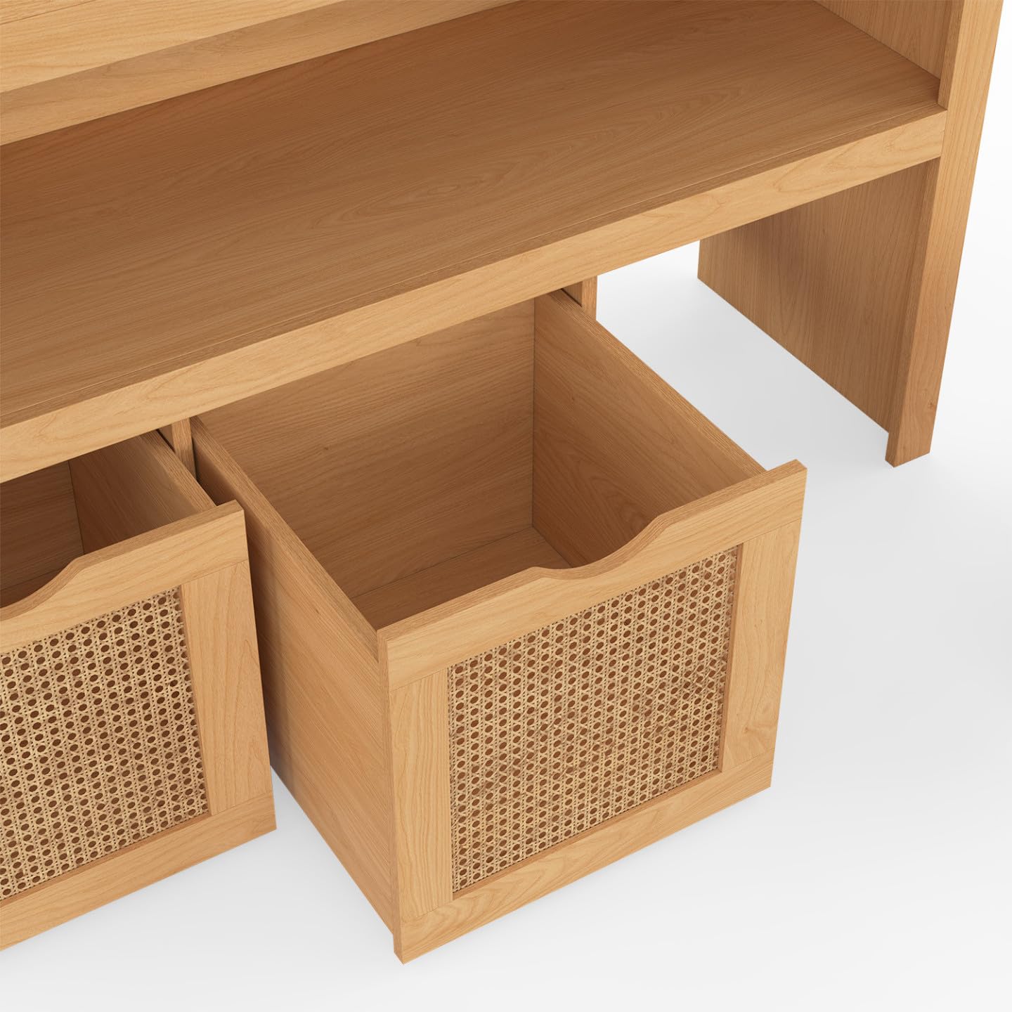 IDMarket - Muebles infantiles EDHEN de madera y malla tubular 3 cajones dados sobre ruedas