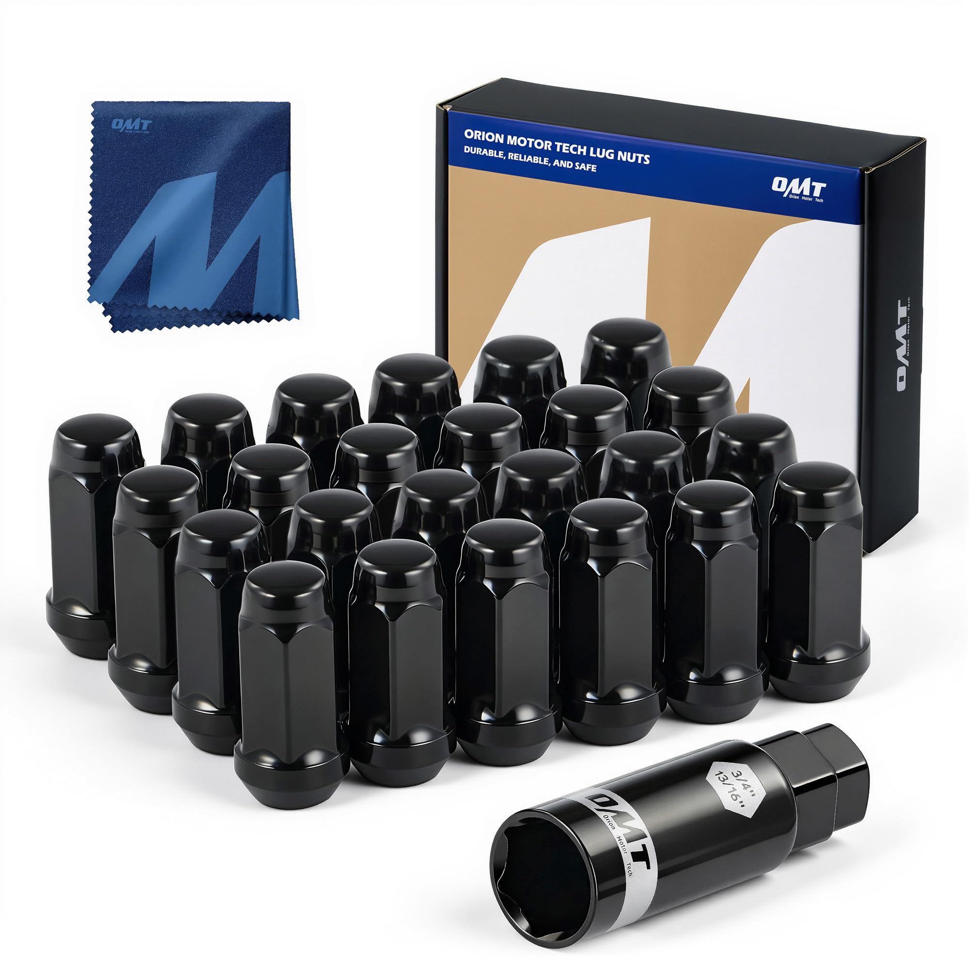 Orion Motor Tech M14x1.5 Lug Nuts with Cone Seat, 3/4