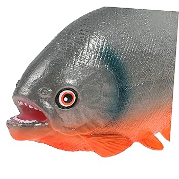 ハンドメイド　38cmイエローピラニア フィギュア　レプリカ置物　熱帯魚オブジェ ハンドメイド 38cmイエローピラニア フィギュア レプリカ置物