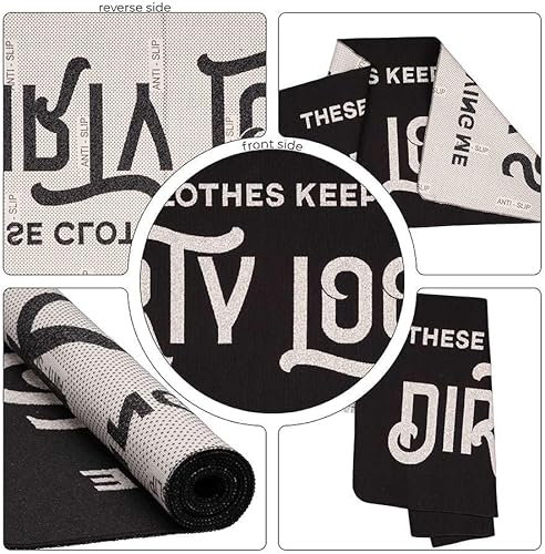 Miniatura 6 de Benissimo Alfombras de tejido suave, alfombra de lavandería de 24 x 56 pulgadas, divertidas alfombras de goma antideslizantes, tejidas, lavables a