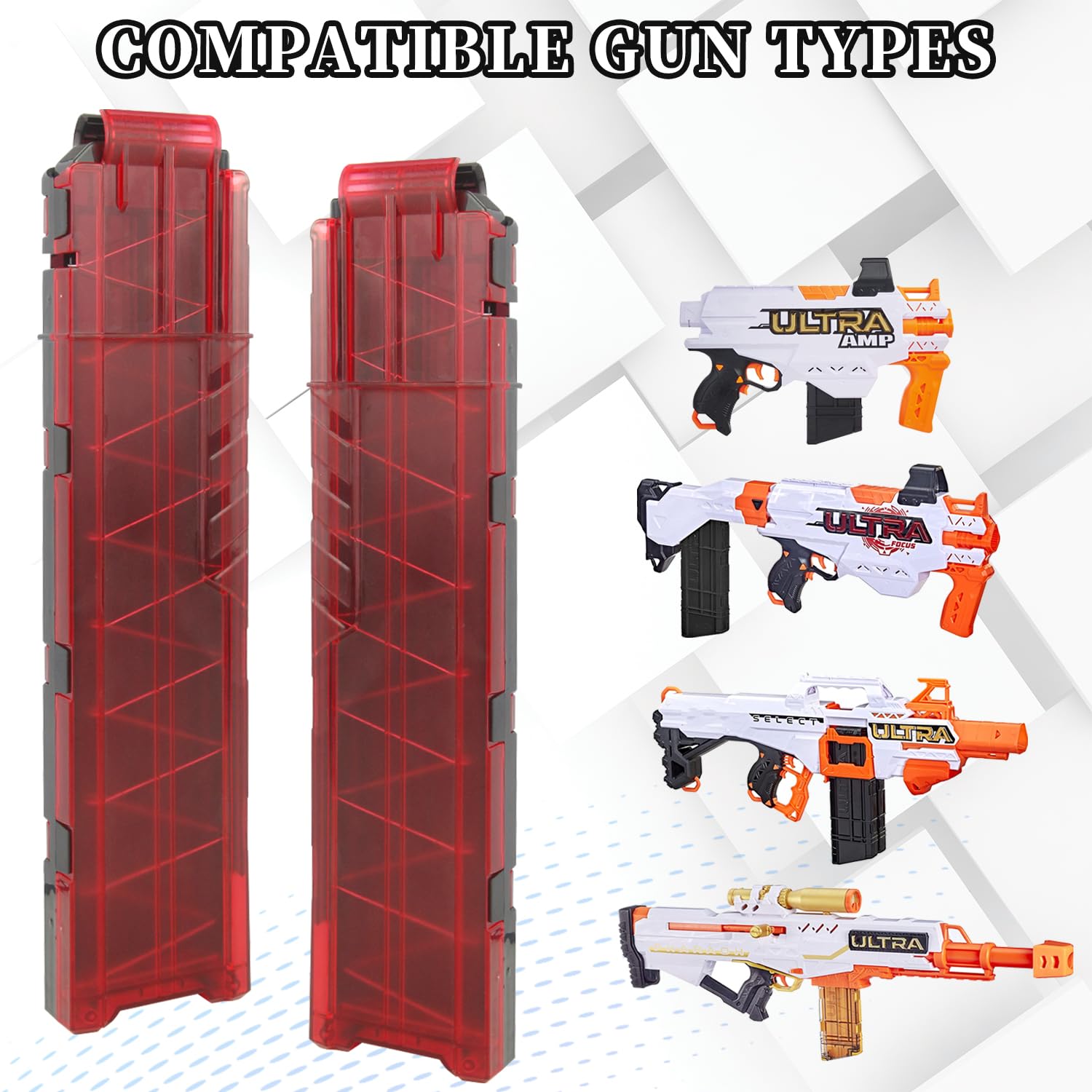 EKIND 18-Darts Quick Reload Clips Compatible for Nerf Ultra