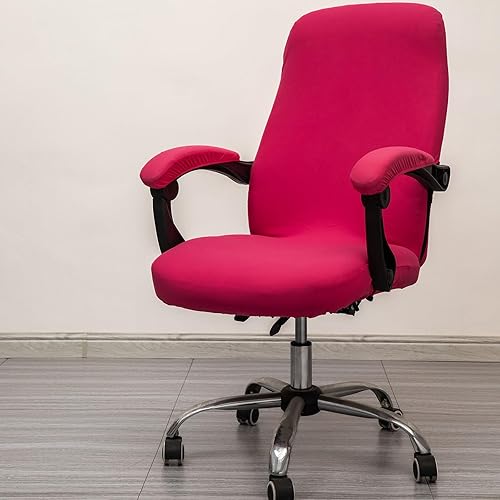 Miniatura 6 de Melaluxe Funda para silla de oficina - Funda elástica universal para silla de escritorio, fundas para silla de computadora (tamaño: M) - Gris oscuro