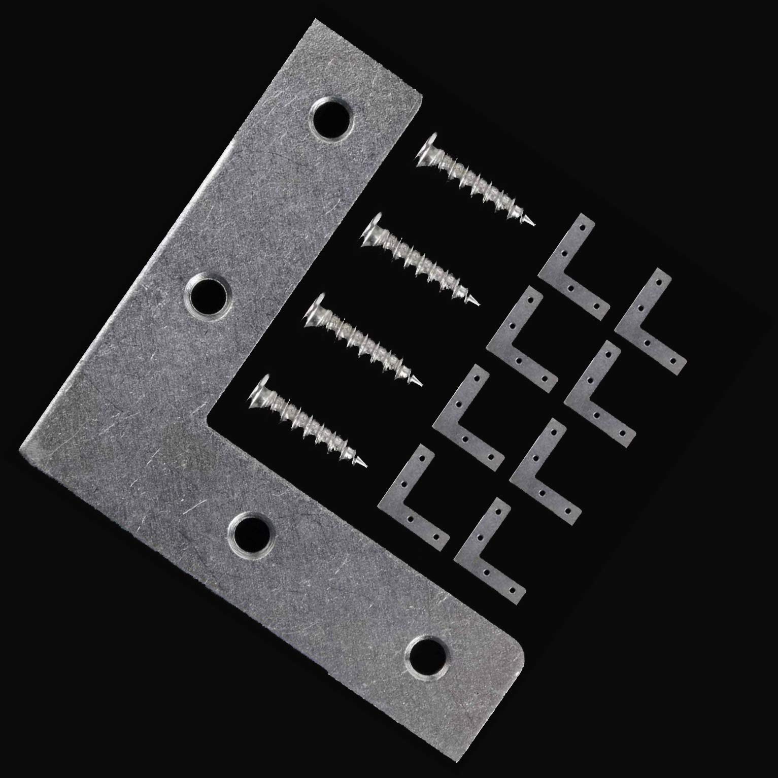DIY Crafts Pack of 16 Pcs, Silver + Screw, Flat Metal Corner Braces 2.5 Joining Fixing Angle Plate Shelf Brackets & Supports F(Pack of 16 Pcs, Silver + Screw) (B088KQ8XK8) Amazon Price History, Amazon Price Tracker