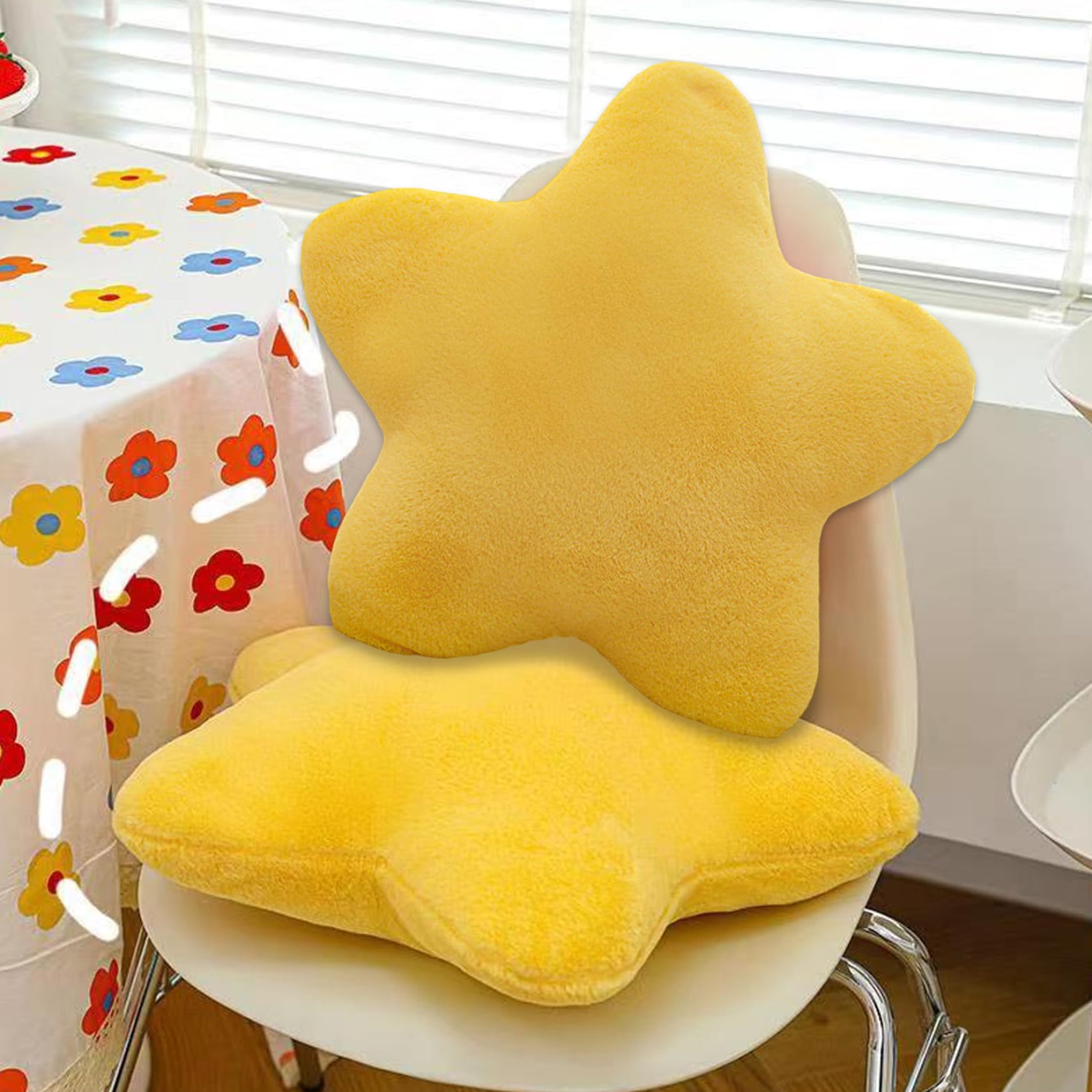 Almohada de estrella de 2 piezas, almohada de felpa en forma de estrella de 12 pulgadas, lindo cojín decorativo de cojín decorativo para vivir, sala de juegos de dormitorio, decoración, regalo.