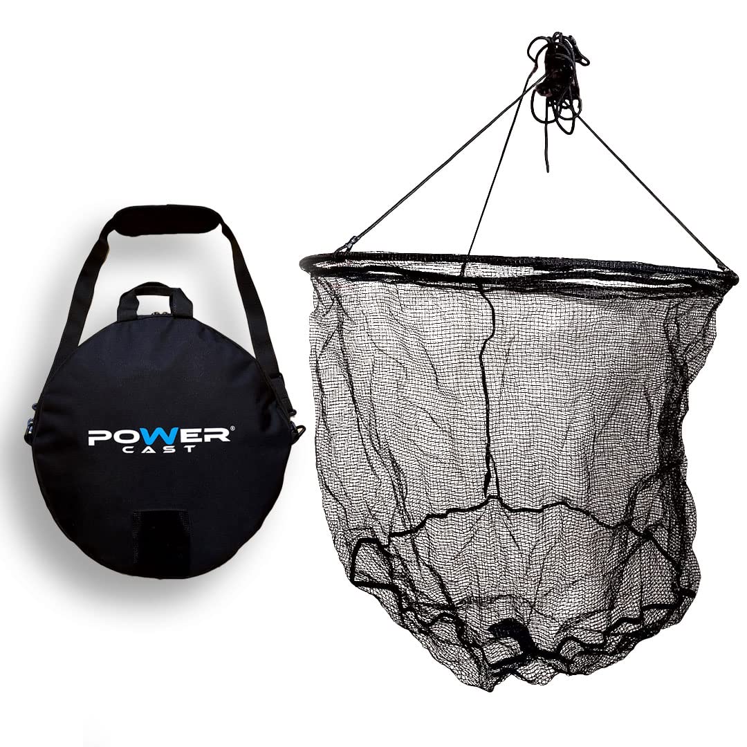Power Cast80cm Pop-up Drop Net for pier, Marina Wall or Urban Fishing