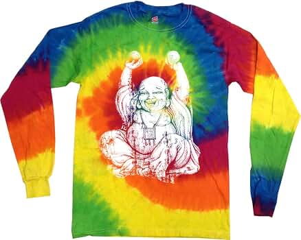 Yoga Clothing For You Men's Laughing Buddha Fluorescent Swirl T-Shirt - 100% Cotton - View #7