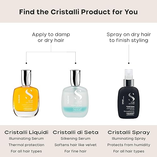 Miniatura 4 de Alfaparf Milano Semi di Lino Sublime Cristalli Liquidi - Suero de aceite para el cabello con protección térmica, suero antiencrespamiento y spray