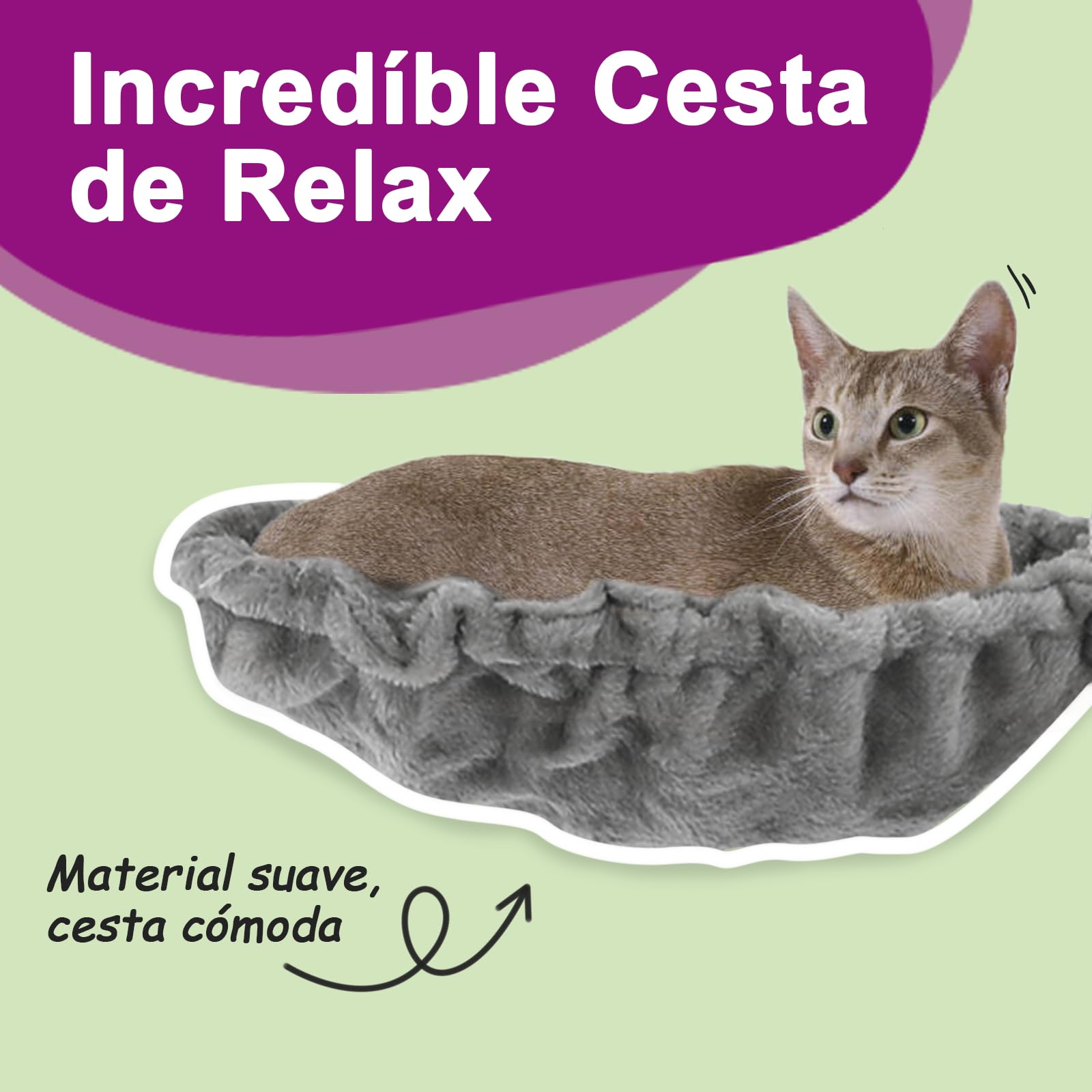vidaXL Rascador para Gatos con Postes de Sisal 119 cm Gris Claro Mascotas