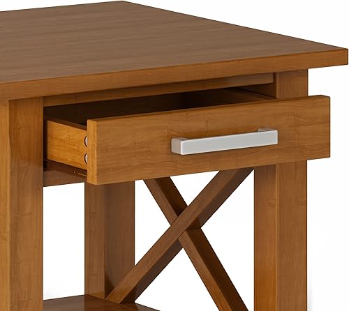 Miniatura 122 de SIMPLIHOME Kitchener Mesa consola – Mesa de sofá de madera maciza de 47 pulgadas de ancho en color blanco, mesa de almacenamiento contemporánea para