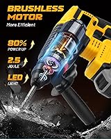 Vista 3 de Taladro de martillo SDS inalámbrico para batería Dewalt 20V MAX, taladro de martillo giratorio sin escobillas con embrague de seguridad