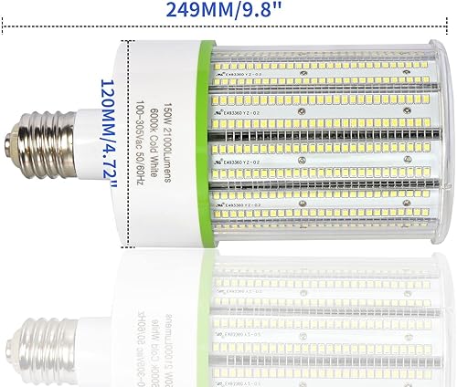 Miniatura 3 de Luces LED de maíz de 150 W, base de Mogul E39, bombilla LED de 6000 K, bombillas de maíz de grado comercial blanco frío para estacionamientos de