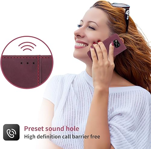 Miniatura 6 de nincyee Funda con tapa para Xiaomi Poco X3 Pro, cuero vegano premium, cierre magnético, con soporte para tarjetas y 4 tarjeteros