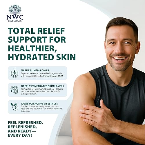 Vista 5 de NWC Naturals Loción MSM Ultra Pura, Todo Natural, Hipoalergénico, Extra-Curación, Loción Corporal Nutritiva 32 onzas