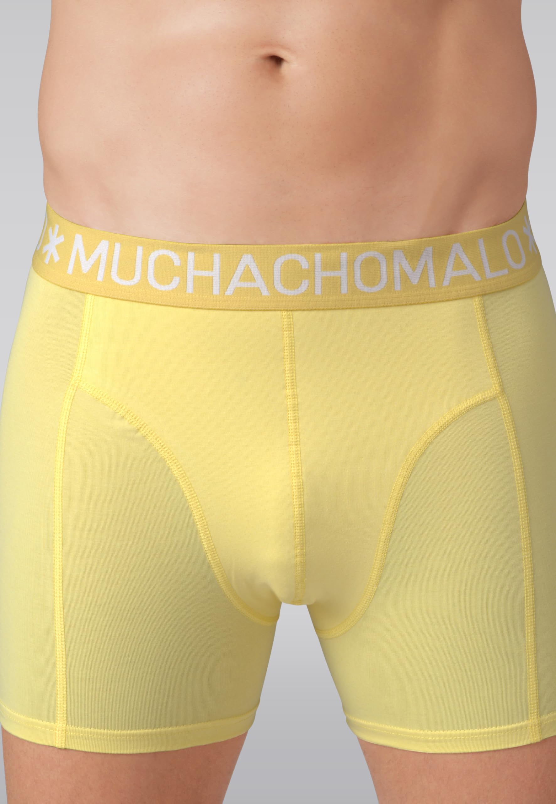 Muchachomalo Calzoncillos para Hombre, Ropa Interior Lisa de Algodón para Hombre, Pack de 7 Unidades, Bóxers Lisos de Corte Clásico con Cintura Elástica