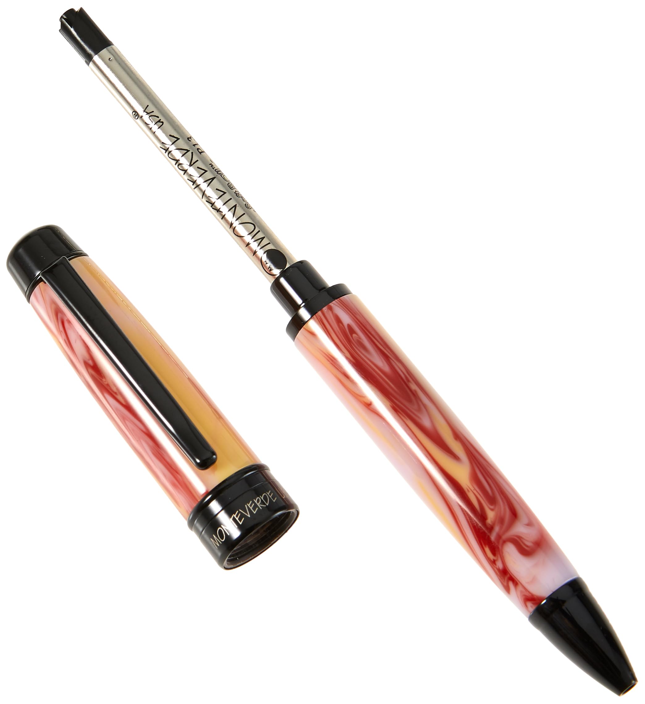 Amazon | Monteverde USA プリマレッドスワールボールペン - 手作り