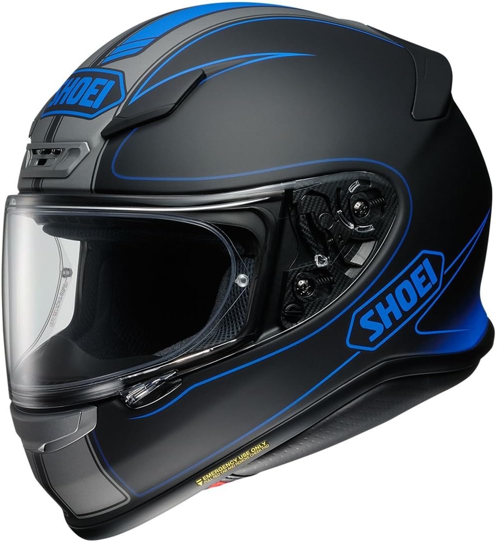 Shoei Flagger RF-1200 Street Racing Motorcycle Helmet TC-2 / Black/Grey/Blue Size Medium